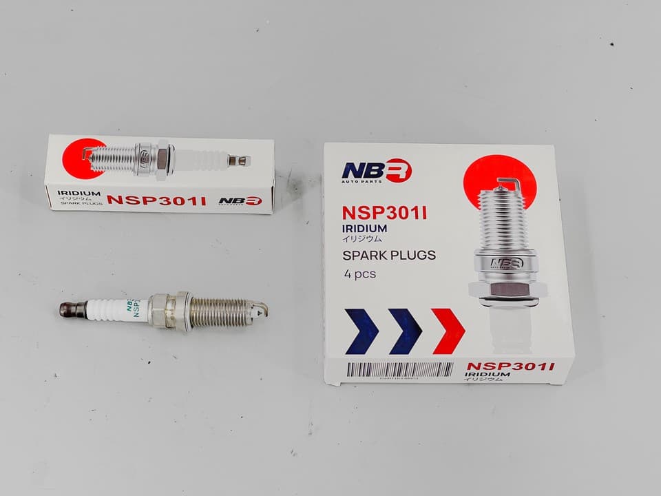 NBR NSP-301I Iridium + Platinum Spark Plug Set of 4 ILKAR7B11 for Toyota, Nissan and Japanese Vehicles