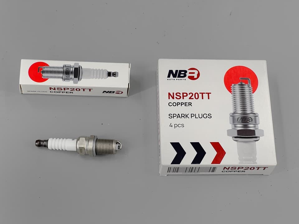 NBR NSP-20TT TwinTip Nickel Spark Plug Set of 4 BKR5EYA-11 for Toyota Vehicles